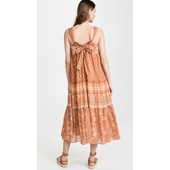 Spell & the Gypsy Collective NWT Utopia Tie Maxi Dress Organic Extra Small XS - Picture 4 of 10
